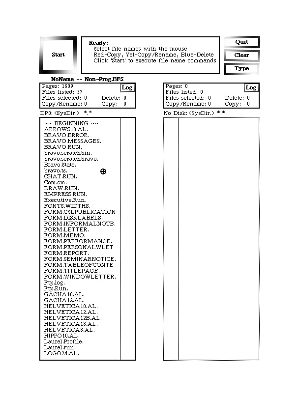 Alto OS Neptune File Manager from 1970s