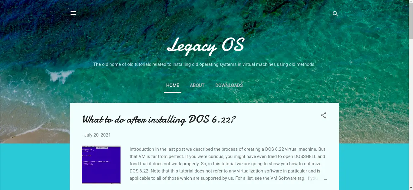 Legacy OS Website