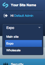 Subsites dropdown