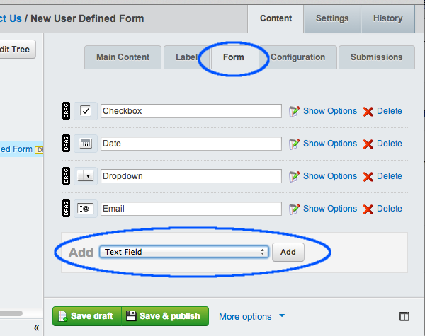 Adding fields